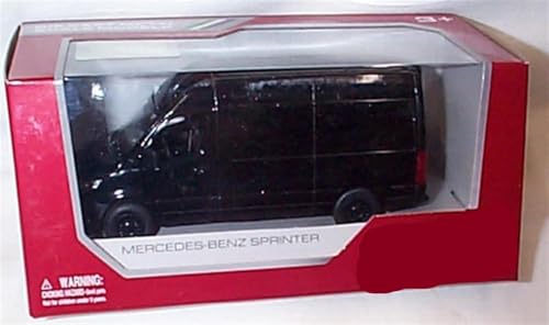 K’INSMAR’T Black Mercedes-Benz Sprinter Van 1:48ish Scale Diecast Model with Pull-Back and Go Action for Adults, 14+