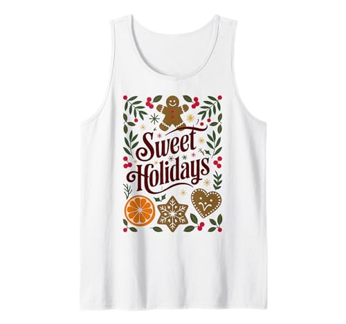 Sweet Holidays Christmas Gingerbread Arte festiva Canotta