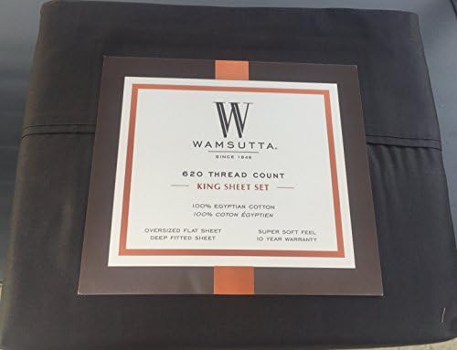 Wamsutta Charcoal Grey King Sheet Set 620 Thread Count Egyptian Cotton