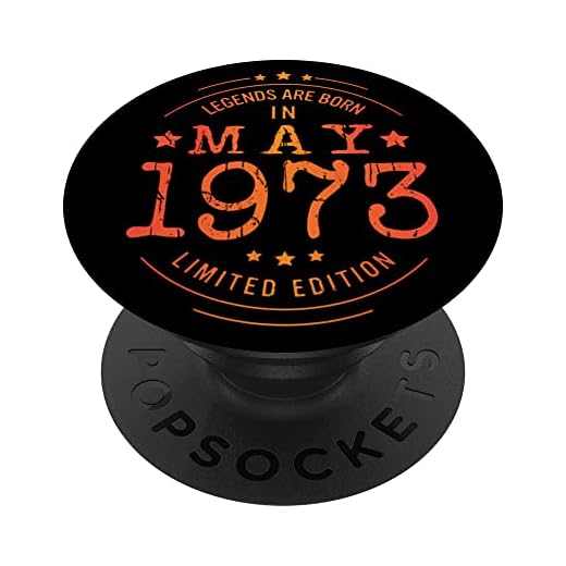 Cumpleaños Mayo 1973 Edición Limitada Regalo Legend May PopSockets PopGrip Intercambiable