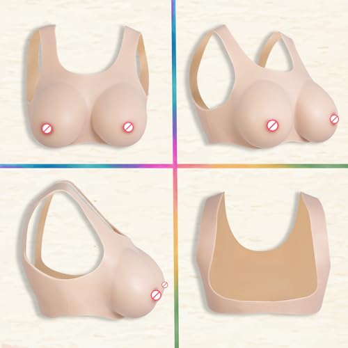 Silicone Breastplate Fake Boobs Backless Breast Forms For Crossdresser Drag Queen Breasts Enhancers Forms3