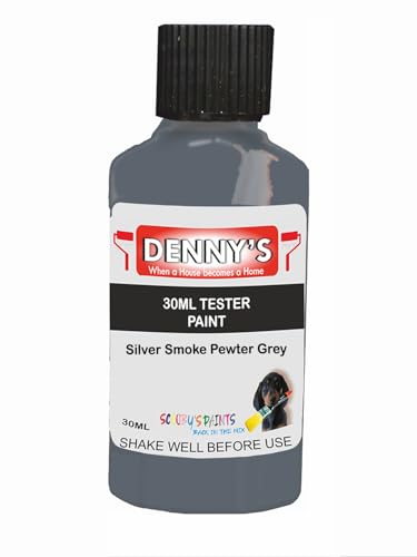 Premium Interior Wall & Ceiling Emulsion Paint – Silver Smoke Pewter Grey – Rich Matt Finish, Durable & Washable, Low Odour, Ideal for Living Rooms, Bedrooms & Hallways (30ML Tester Bottle)