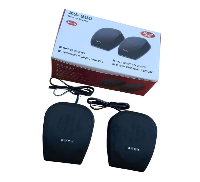 SP ar Tweeter High-Power 300 W XS-900 Dome Tweeter for Car, Home Thratre, Amplifier Impedance : 4 OHMS Frequency Range 6K-18KHz Power Handling with Crossover Network