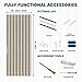 AJAZZ 100% Blackout Accordion Door Curtains Magnetic Door Curtain Blackout Curtains for Bedroom, Doorway Curtain Sets Included Tracks (1Panel, 43W x 79 L, Cream White)
