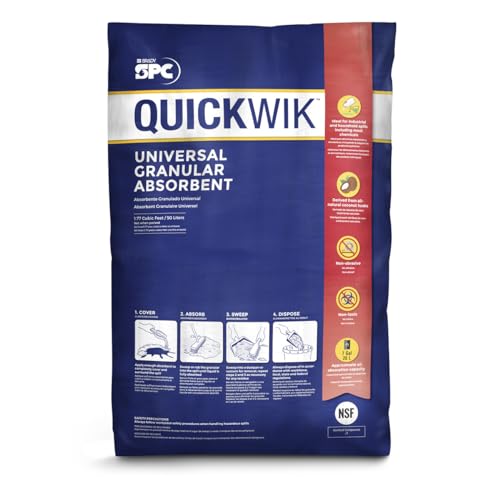 Absorbant granulaire QUICKWIK anti glissade pour éliminer les huiles de vos sols