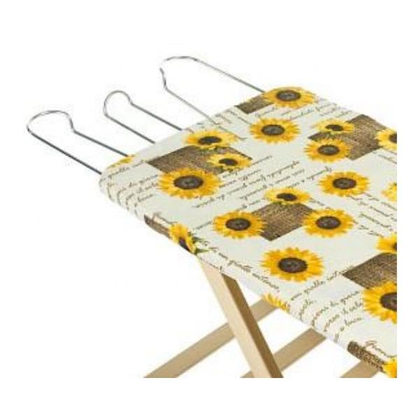 Asse da Stiro in Legno di Faggio Naturale: 35x141,5xH92 cm- Struttura Robusta e Stabile con Copriasse Assortito -Ideale per una Stiratura Professionale ed in Casa
