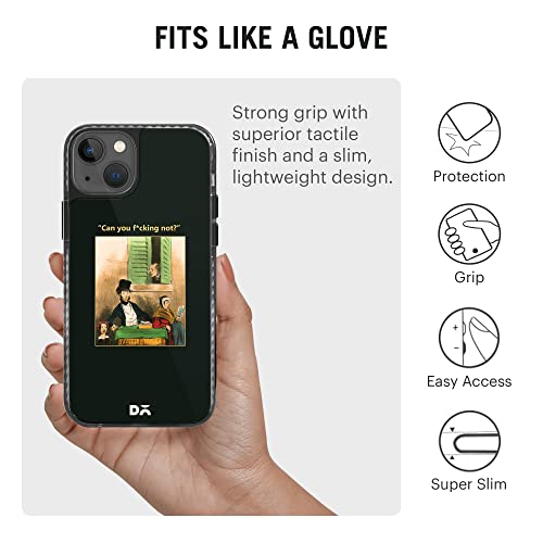Image of DailyObjects Polycarbonate Mobile Phone Case For Iphone 13 | Printed Can You Not Stride 2.0 Slim Back Cover | Designer Matte Finish | Hard Ultra Protective & Anti Shock, Multicolor