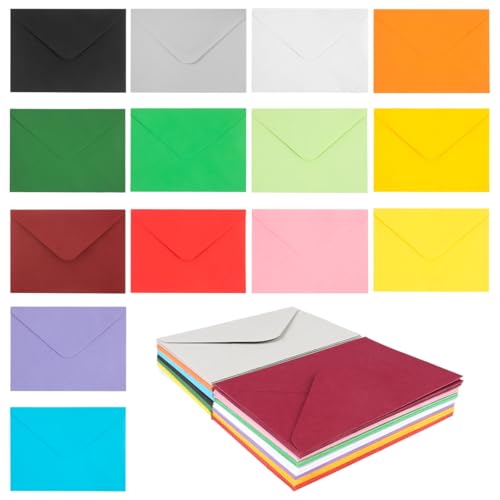 70 Stück Mini Umschläge Bunt 10 2x 7 cm Mini Briefumschläge Bunt Kleine Briefumschläge Kuvert für Geschenkkarte Hochzeit Grußkarten Liebesbriefe Geburtstag Party Supplies (14 Farben)