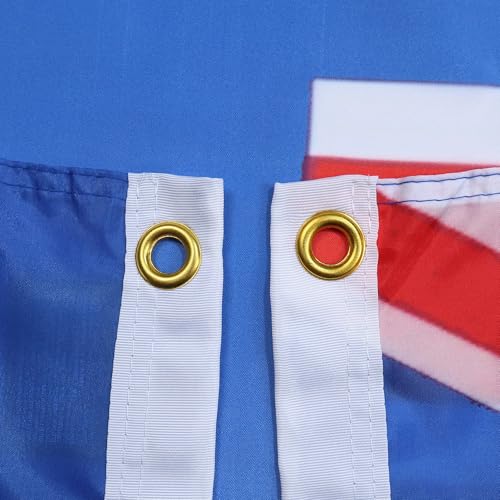 Image of AZ FLAG - Falkland Islands Flag - 3x5 Ft - 100D Polyester Malvinas Banner with Two Metal Grommets - Fade Resistant - Vivid Colors - 3' x 5' Feet - 150x90 Cm