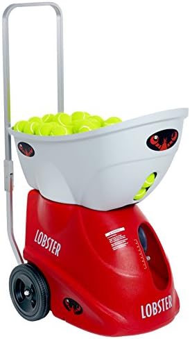 Lobster Sports – Elite Liberty Battery Operated Tennis Ball Machine – Lightweight – Large Wheels - Full-Featured Tennis Ball Thrower – Oscillation – Spin – 2-4 hr Runtime – Charger Included