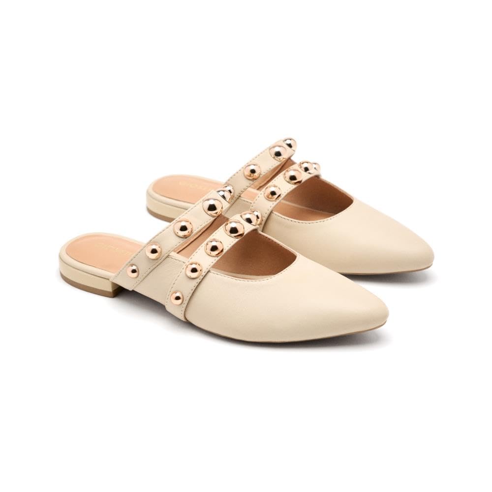 GIOSEPPO AHNAPEE, Women's Mary Jane Flats, Off-White, 40 EU, Ivory White, 8 UK