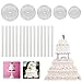 Soporte Para Tartas Reutilizable 5pcs Tablero de Pastel Apilar Tartas Base Tarta Tacos para Tartas Soporte Cupcakes Varillas Reutilizables de Soporte para Tartas para Boda Fiesta Tarde Cumpleaños