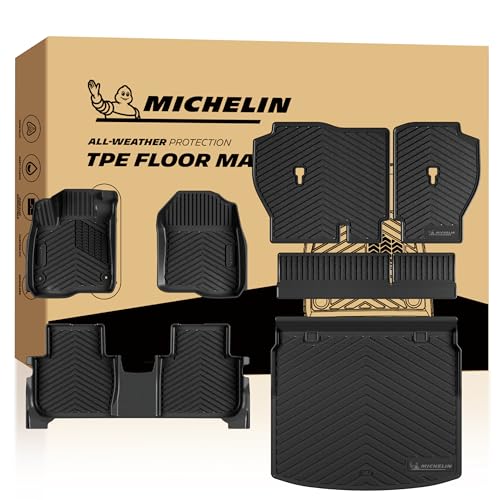 Michelin Vehicle Mats, Premier Series All-Weather TPE Custom Fit Liner for Honda CR-V Gasoline & Hybrid & e:FCEV 2023-2026 Floor Mats (7 Piece)