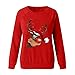 ReooLy - Sudadera de Manga Larga con Estampado navideño para Mujer, Blusa...