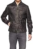 camel lederjacken herren  Camel Active Herren Echtleder Jacke Lederjacke 5509, Schwarz (Anthracite 030), Medium (Herstellergröße: 50)