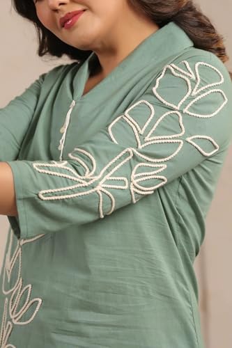 Image of Asmeriyo Women Embroidery Co Ord Set with Side Pocket | Women 2 Pic Kurta Set I Fancy Kurta Set | Stylish Kurti Outfit | Co-Ordination Wear | Festive and Casual wear (212-C-D-19-02)