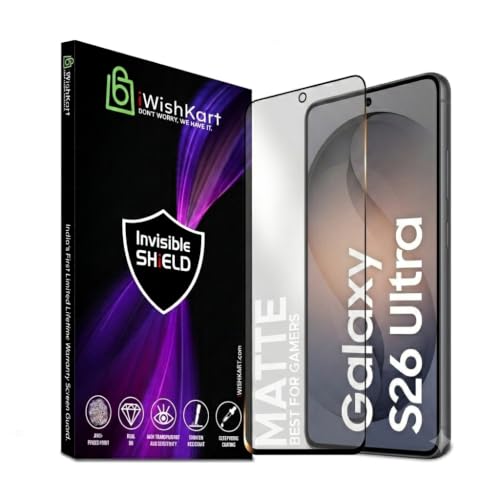 Image of compatible with Samsung Galaxy S26 Ultra 5G Matte Anti Fingerprint Scratch Resistant Tempered Glass screen guard protector [With Warranty] Full Edge to Edge 9H with Easy Installation kit