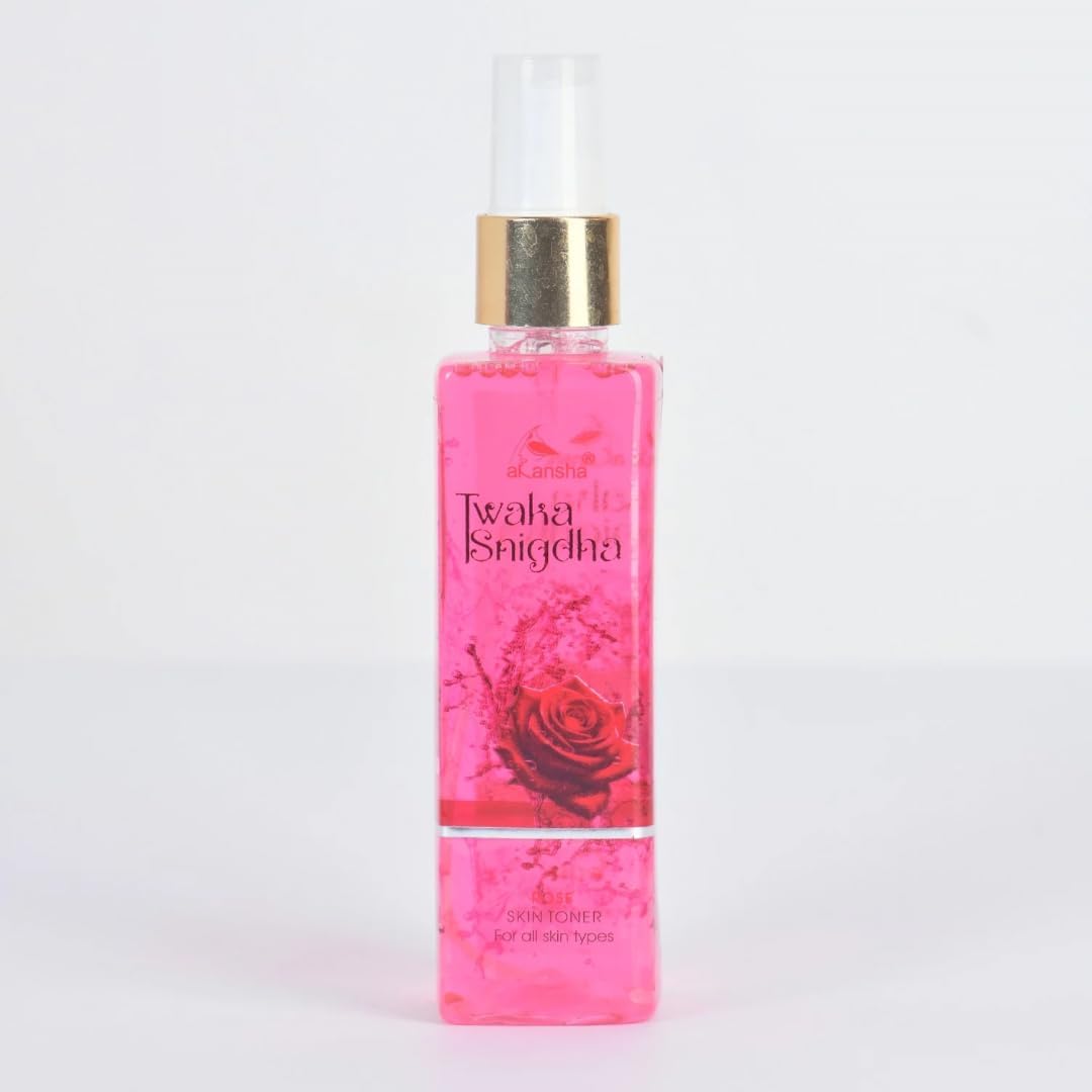 AKANSHA Twakasnigdha Natural Ayurvedic Skin Cleansing Toner- 100ml (Rose)