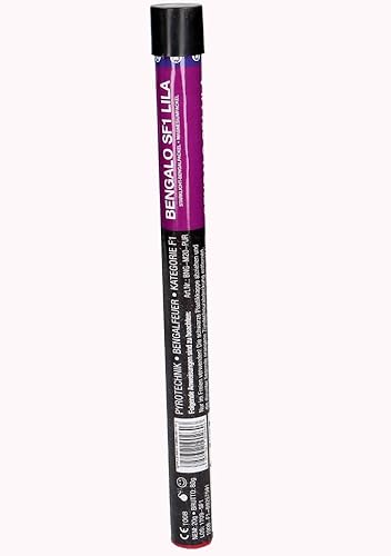 Funke Bengalfackel Handfackel Bengalo Bengalfeuer Titan-Funken Vulkan Lanzenlicht Fontäne Feuerwerk 60 Sekunden (1 Fackel, Violett)