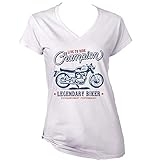  Teesandengines Ducati Diana 250 61 Live to Ride Champion Camiseta para Mujer de Algodon Size Small
