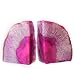 JIC Gem: Polished Dyed Pink Agate Bookend(s) - 1 Pair - 2 to 3 Lbs