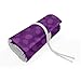 Produktbild ABAKUHAUS Pflaume Mäppchen Rollenhalter, Repetitive Früchte in Monotone, langlebig und tragbar Segeltuch Stiftablage Organizer, 48 Schlaufen, Lila und Violett