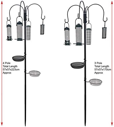 WILD BIRD GARDEN FEEDING STATION WITH WATER BATH TABLE SEED NUT TRAY HANGING FEEDERS STABLISER (170)