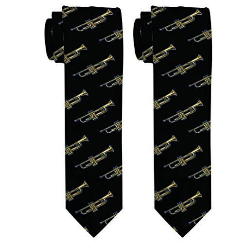 Musician Gifts for Men Brass Trumpet Tie Musical instrument Gifts for Trumpeter 2-Pack Neckties