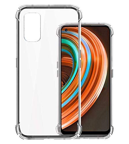 Image of Soft Flexible Silicone Back Cover Compatible with Realme X7, Transparent Case