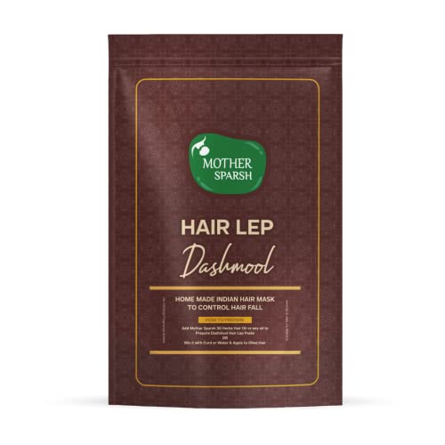 Image of Mother Sparsh Dashmool Hair Lep Powder | With Dushmool & Curry Leaves | Helps Control Hair Fall and Strengthen Roots | 100% Ayurvedic Hair Mask | 300 grams