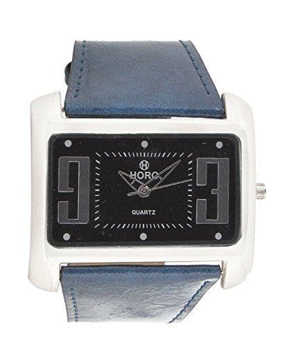 Horo Blue Strap Leather Rectangular Boys Wrist Watch (B06VSVCHY7) Amazon Price History, Amazon Price Tracker