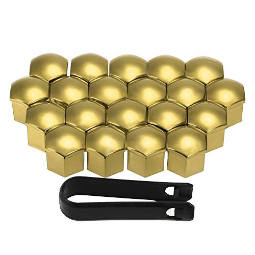 Ajcoflt 20pcs porca de roda universal de 21mm cobre protetor de parafuso de tampas de porca de talão