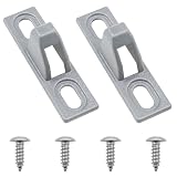 Lovelysp 70 Type Sliding Door Keepers Zinc Alloy Sliding Glass Door Lock Retainer with mounting Screws Suitable for Sliding Patio Doors of All Kinds (Silver) -2pcs