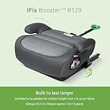 Littlesgo IFix Booster Seat, i-Size ISOFIX Car Seat, for Child from 125-150cm (3-12 Years, Group 2/3), Portable, Triple Foam Layers for Comfortable Travel, ECE R129, Grey-Darkgrey, 1 Pack - Image 2