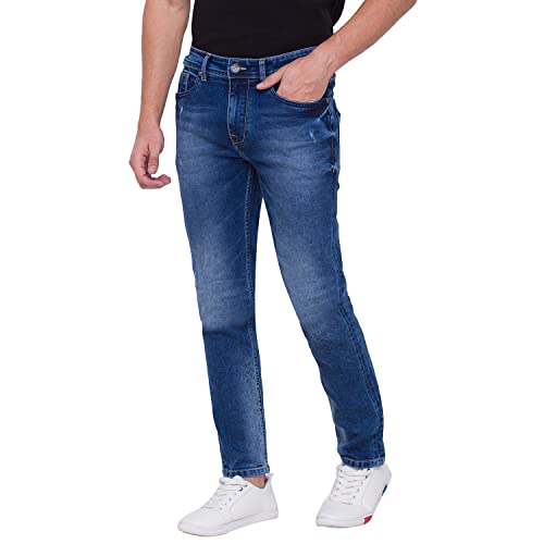 Image of Being Human Blue Slim Straight Fit Denims for Men Clothing