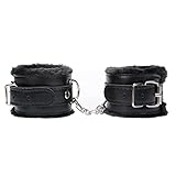 WreGmgg Klassieke Zwarte Indoor Training Lederen Armbanden, Bdsm Handboeien Met Verstelbare Polslengte, Sportapparatuur Accessoires, Paar Cadeau - Q