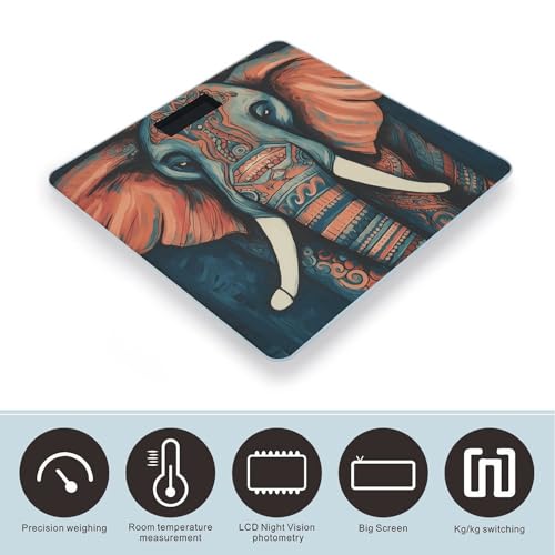 Báscula digital de baño con pantalla LCD y vidrio templado miniatura 3