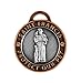 Luxepets Pet Collar Charm, Saint Francis of Assisi, Large, Antique Silver/Copper