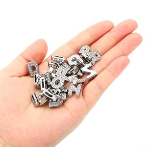 PATIKIL-30pcs-Letter-Charm-Rhinestone-Letter-Charm-Crystal-Alphabet-Slide-Wristbands-Pendant-for-Jewelry-Making-Leather-Collar-Necklace - Cucciolini Doodles   PATIKIL-30pcs-Letter-Charm-Rhinestone-Letter-Charm-Crystal-Alphabet-Slide-Wristbands-Pendant-for-Jewelry-Making-Leather-Collar-Necklace