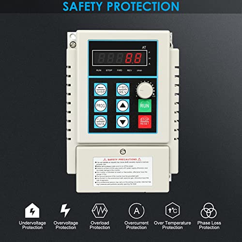 image for XCFDP AC 220V/0.75kw 1HP Variable Frequency Drive, 5A VFD Inverter Sin