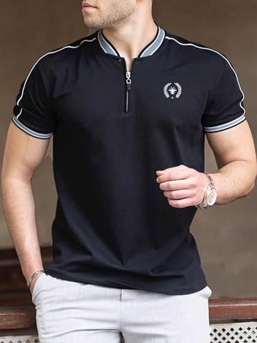 Image of Men's Solid Cotton Rich Polo T Shirt | Collar Tshirts | Half Sleeves | Plain-Regular Fit (Available in Plus Size and Combo Pack of 2)