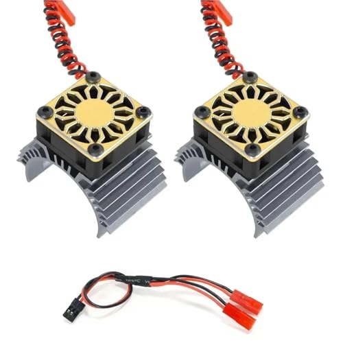 RC�������i For Axial For Traxxas For Tamiya For SCX10 For TRX4 1/8 1/10 380 540 550 3650 3660 3670 ���[�^�[�q�[�g�V���N��p�t�@�� RC �J�[���i(Gold)