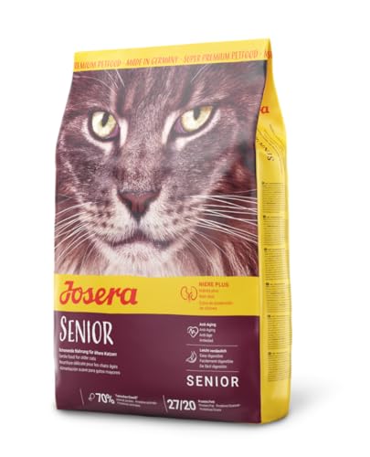 Josera - Pienso Gatos - 2 kg - Receta Senior - Alimento Mascotas con Edad Avanzada - Ayuda a la Función Renal - Rico en Antioxidante - Bajo en Fósforo
