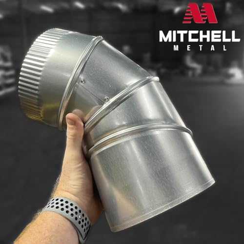 Mitchell Metal 4" Adjustable Duct Elbow 90 Degree HVAC - Galvanized Sheet Metal 26-Gauge Duct Connector - Ideal for Round Tube Air Ventilation & Vent Pipe Ductwork (4 Inch) by Mitchell Metal - Image 5