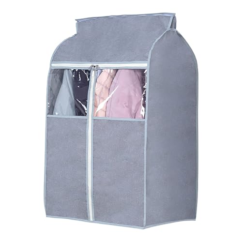 Breathable Garment Bag for Hanging Clothes, Dustproof Suit Storage with Clear Window, 47.2in (120cm) - Ideal Closet Organizer for Dresses & Suits