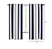 Sweet Jojo Designs Navy Blue, Gray and White Window Treatment Panels for Stripe Collection - Set of 2