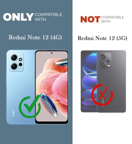 Image of Jkobi Back Cover for Xiaomi Redmi Note 12 4G (Silicone Clear Shockproof Case with Camera Protection | Soft and Flexible | Transparent)