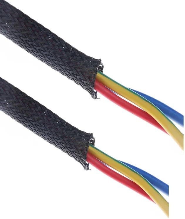 Cable Sleeve 1/5/10/M Black Insulated Braid Sleeving 2/4/6/8/10/12/15/20/25mm Tight Wire Cable Gland Protection Cable Sleeve(5M,15mm)