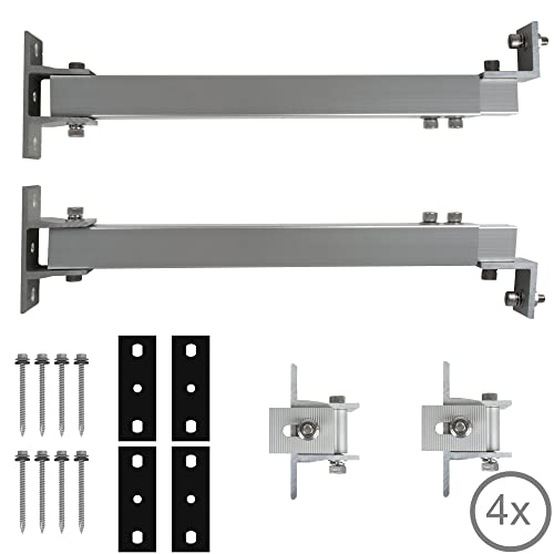 Miniatura 3 de Zelsius Soporte Para Panel Solar Universal Soportes Para Paneles Solares Con Ángulo Ajustable Montaje De Panel Con Mecanismo Telescópico, Juego De Montaje Montaje Para Paneles Solares