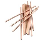 Palmay Paper Drinking Straws Foil Rose Gold Disposable paper Straw 100 Count for Party